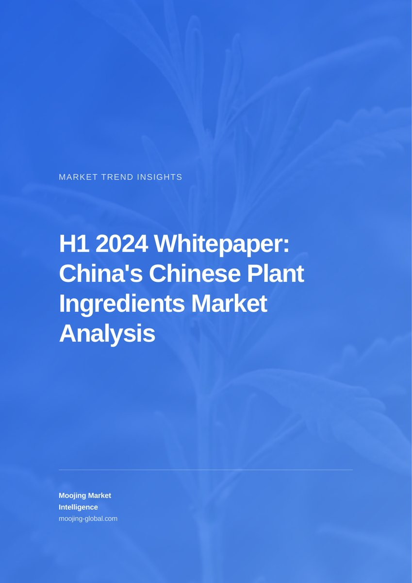 H1 2024 Whitepaper: China's Chinese Plant Ingredients Market Analysis cover