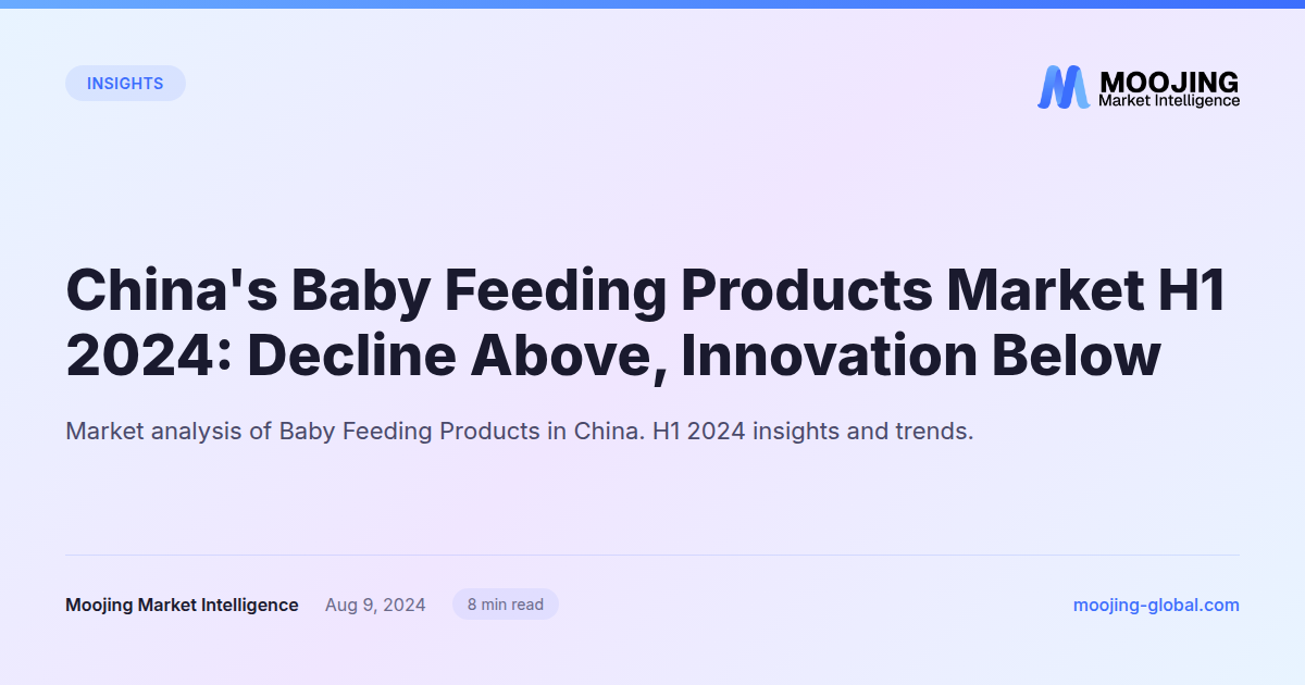 China's Baby Feeding Products Market H1 2024: Decline Above, Innovation Below