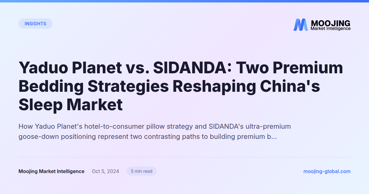 Yaduo Planet vs. SIDANDA: Two Premium Bedding Strategies Reshaping China's Sleep Market