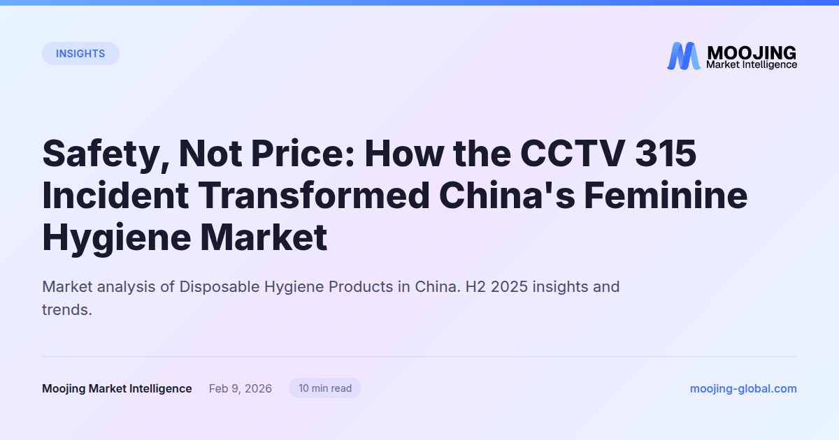 Safety, Not Price: How the CCTV 315 Incident Transformed China's Feminine Hygiene Market