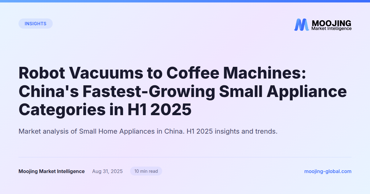 Robot Vacuums to Coffee Machines: China's Fastest-Growing Small Appliance Categories in H1 2025