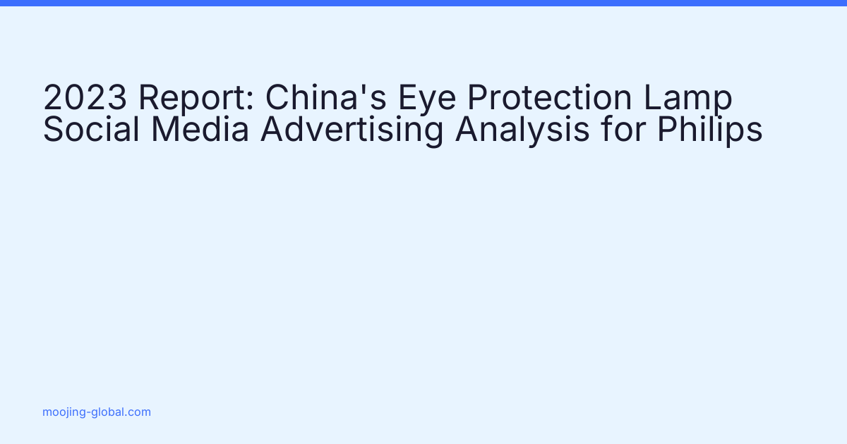 2023 Report: China's Eye Protection Lamp Social Media Advertising Analysis for Philips cover